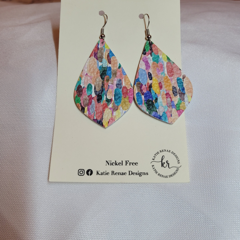 Katie Renae Colorful Teardrop Earrings Nickel Free
